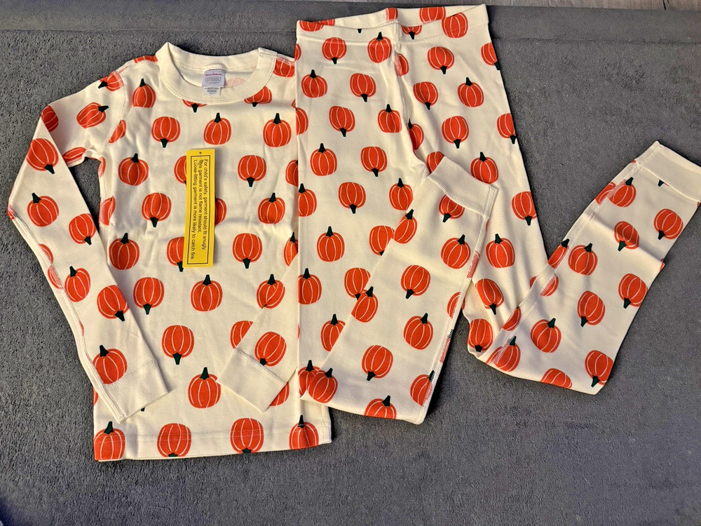 Hanna Andersson Pumpkin Patch Pajamas Pjs, Size 10